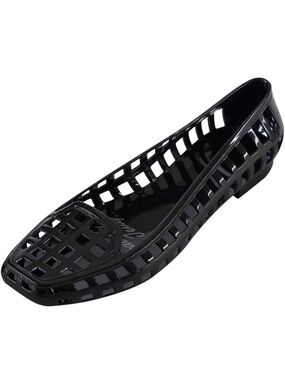 Heavenly Jelly black jelly shoes Flats Square Toe